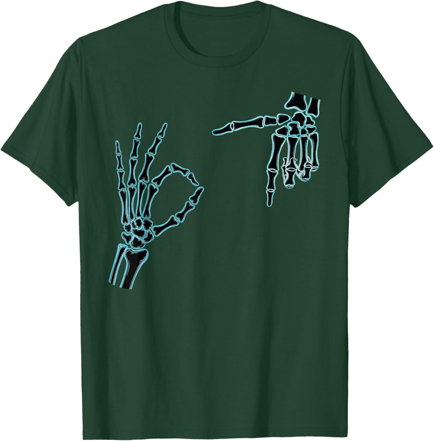 67 Meme Skeleton Hand 6 7 Halloween Six Seven T-Shirt - T-Shirt | Forest