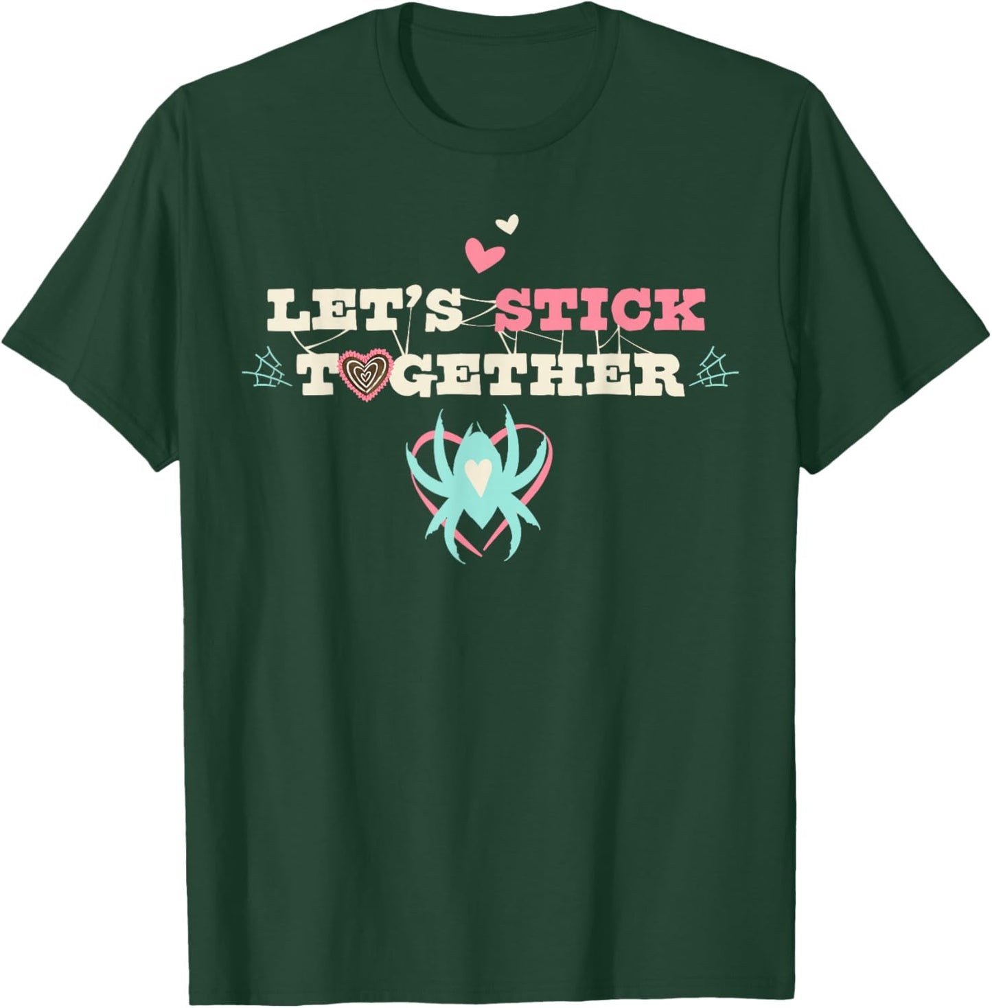 Marvel Ghost-Spider Let's Stick Together Valentine's Day T-Shirt - T-Shirt | Forest