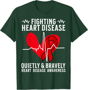 Heart Disease Awareness Heart Warrior American Heart Month T-Shirt - T-Shirt | Forest