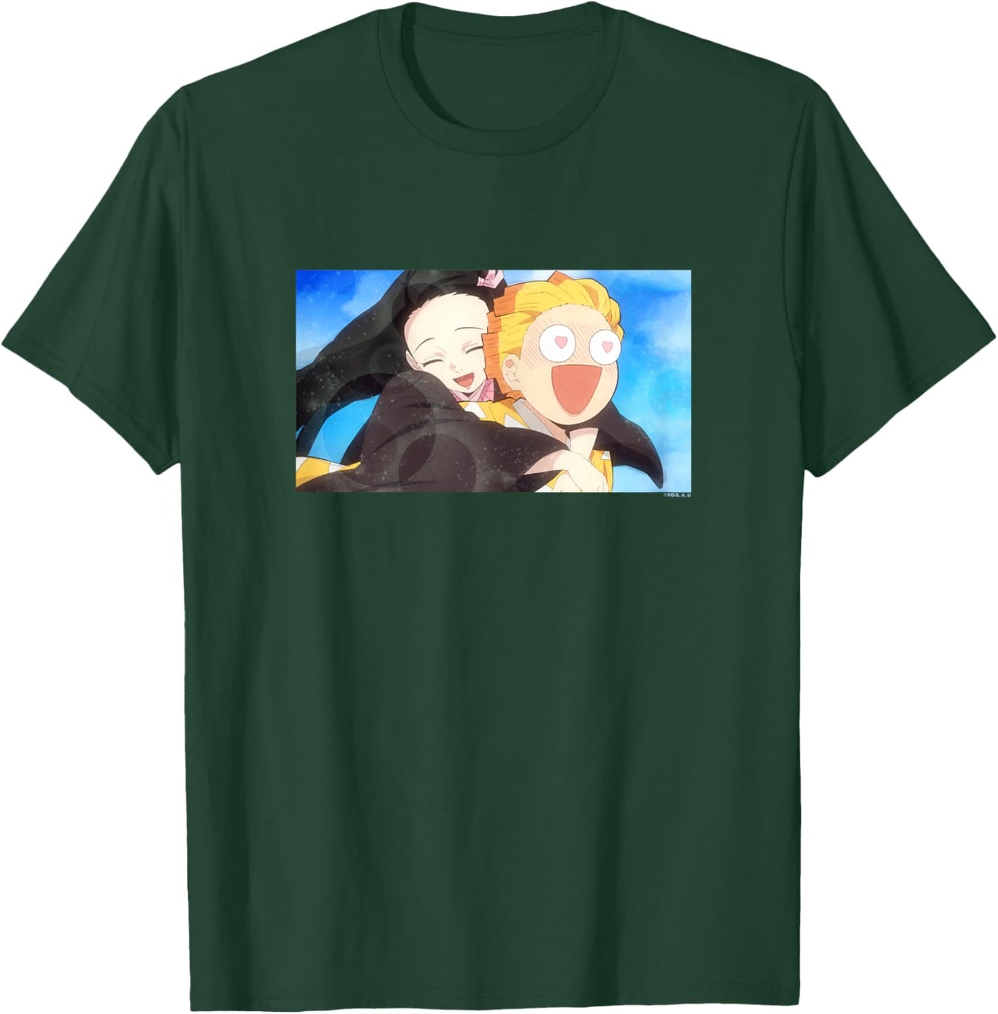 Demon Slayer: Kimetsu no Yaiba Nezuko and Zenitsu Anime Love T-Shirt - T-Shirt | Forest