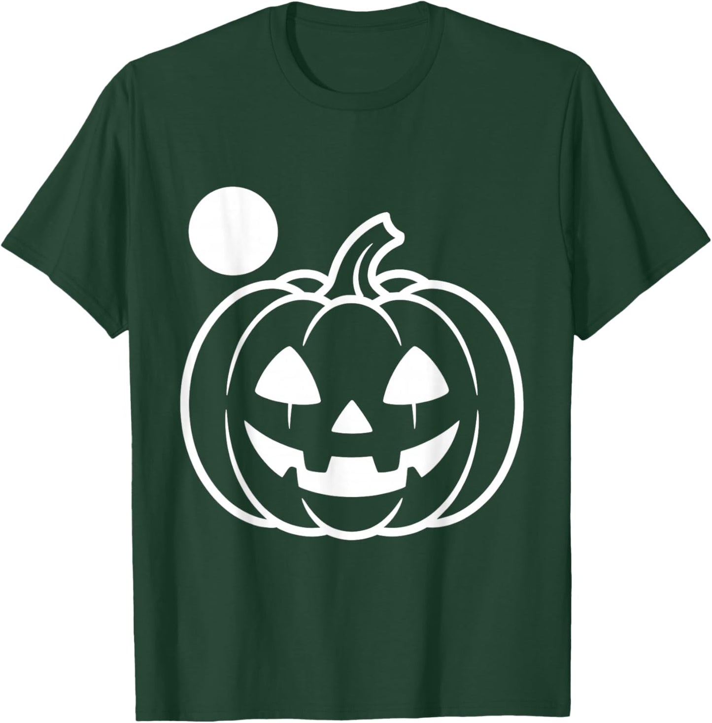 Spooky Jack O Lantern Pumpkin Face Halloween Moon Art T-Shirt - T-Shirt | Forest