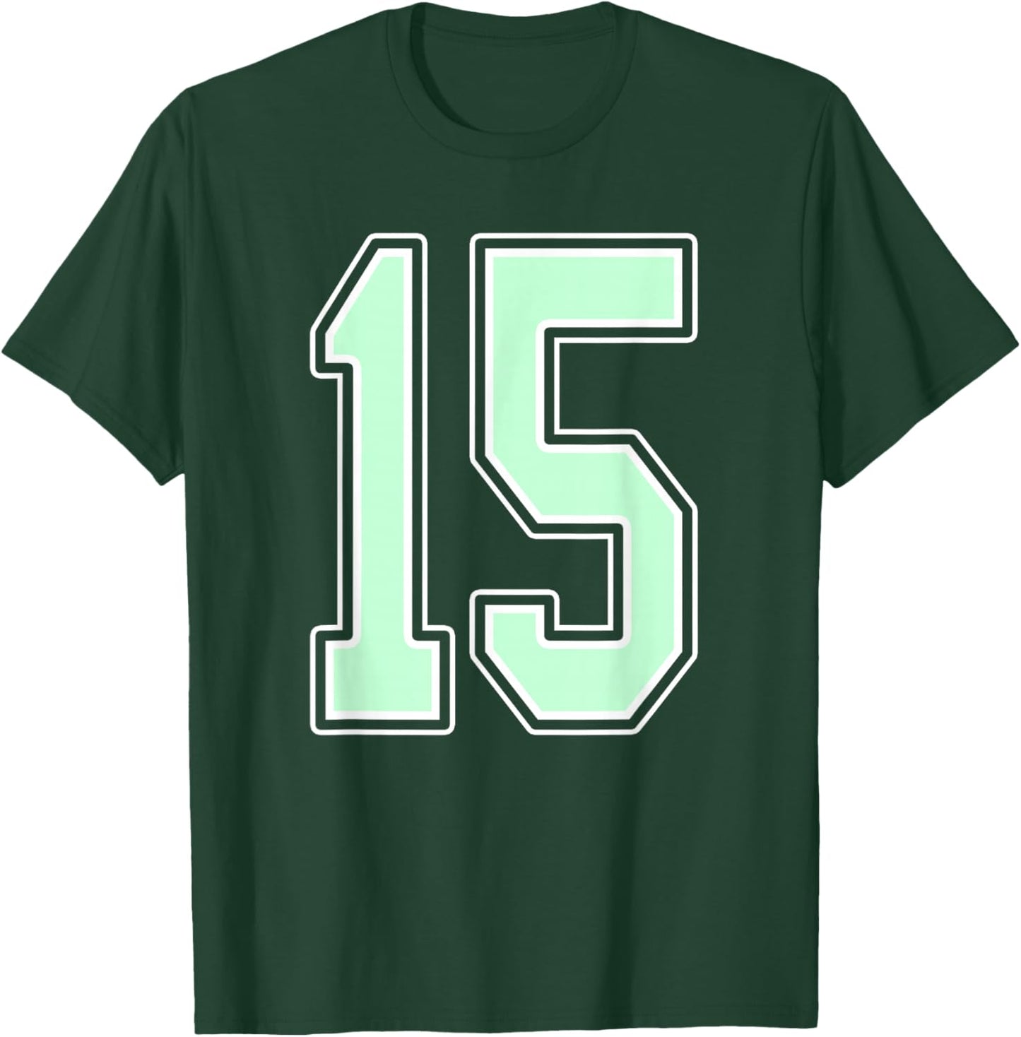 Cute Mint Green Number 15 Jersey Player Uniform #15 Fan T-Shirt - T-Shirt | Forest