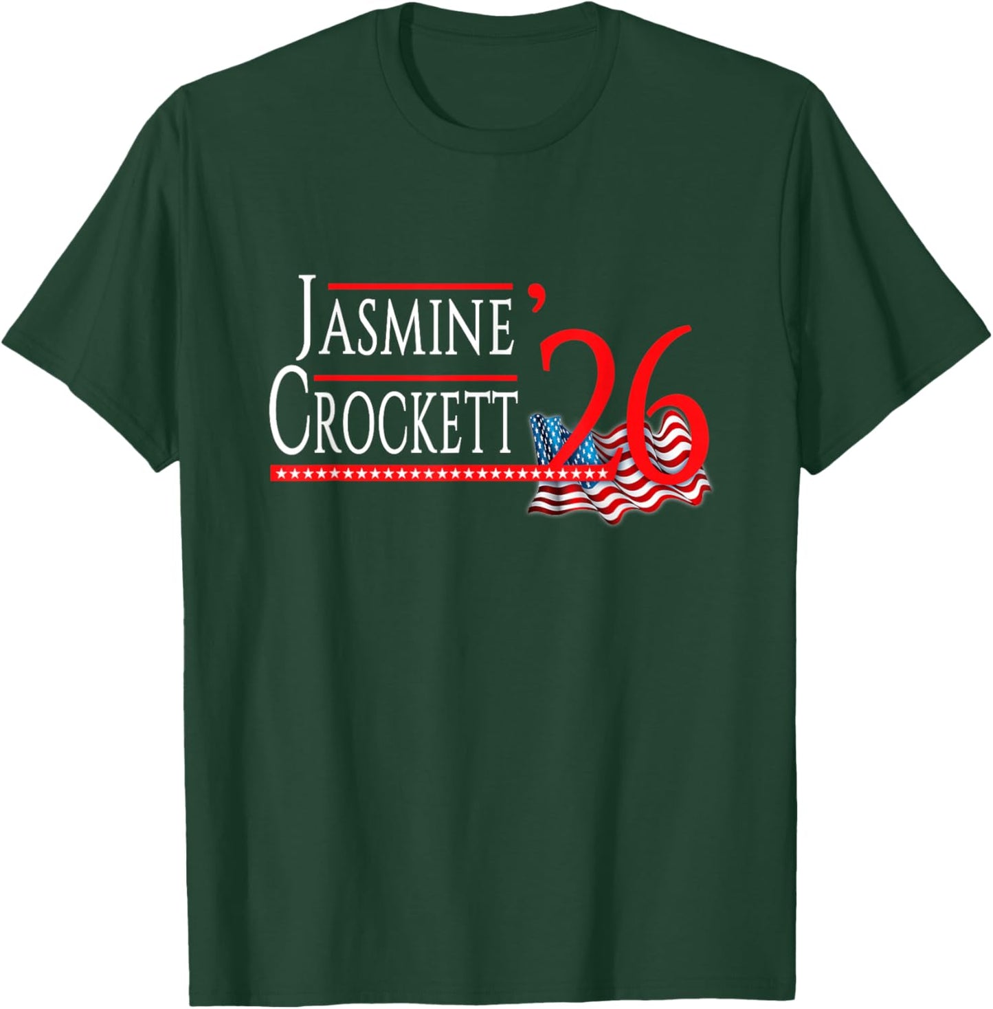 Jasmine Crockett 2026 for US Senate Texas TX Democratq T-Shirt - T-Shirt | Forest