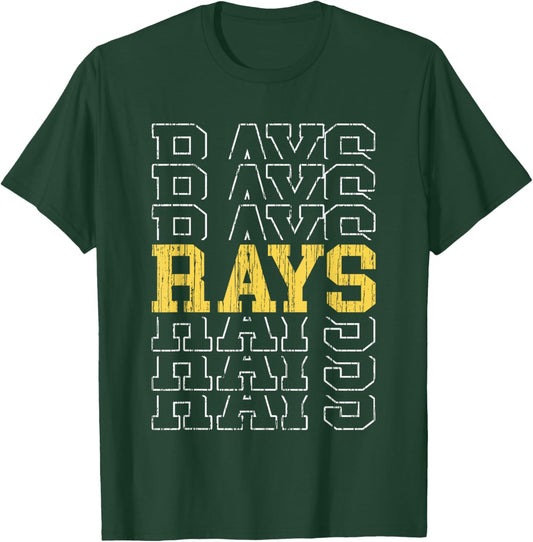 Rays Retro Gift Women Boys Girls Kids T-Shirt - T-Shirt | Forest