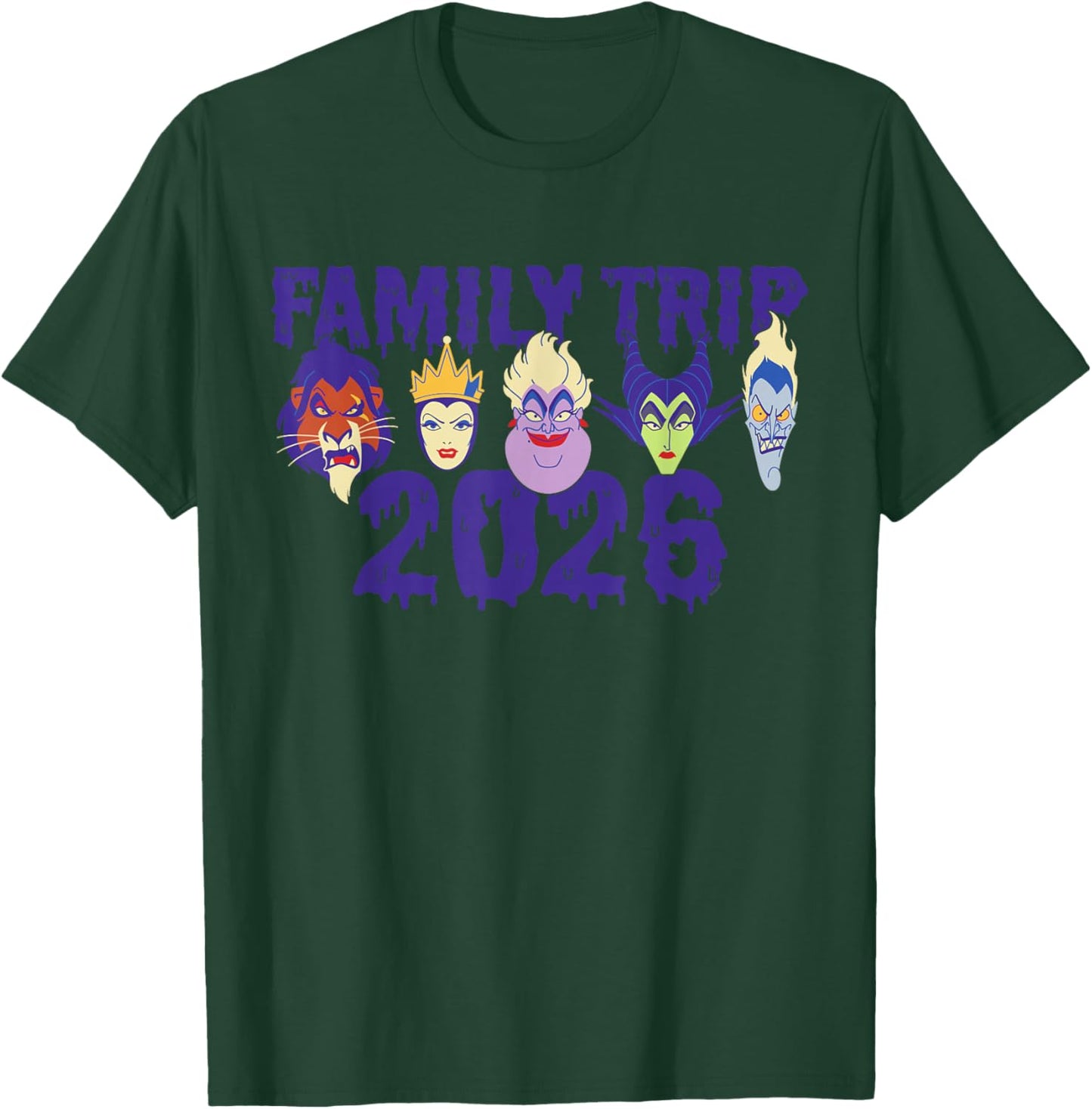 Disney Villains Family Trip 2026 Disney Vacation Matching T-Shirt - T-Shirt | Forest