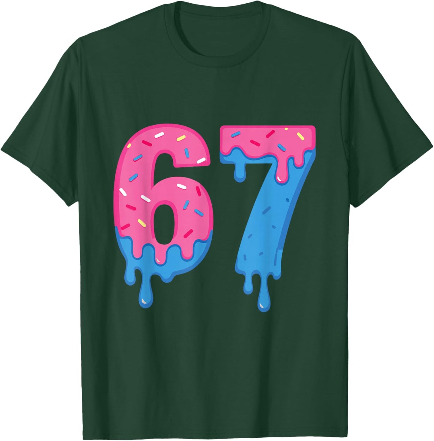 Donut 67 Meme Fun Six Seven Sprinkles Design T-Shirt - T-Shirt | Forest