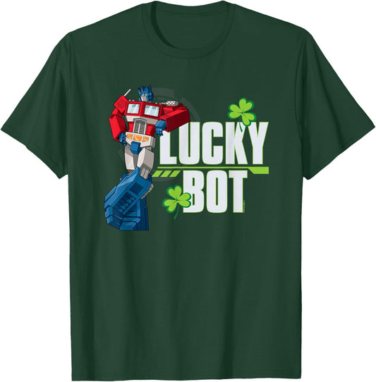 Transformers St Patrick's Day Optimus Prime Lucky Bot T-Shirt - T-Shirt | Forest