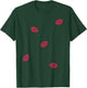 Lipstick Kiss Print Pattern Cute Valentine Pop Art Style T-Shirt - T-Shirt | Forest