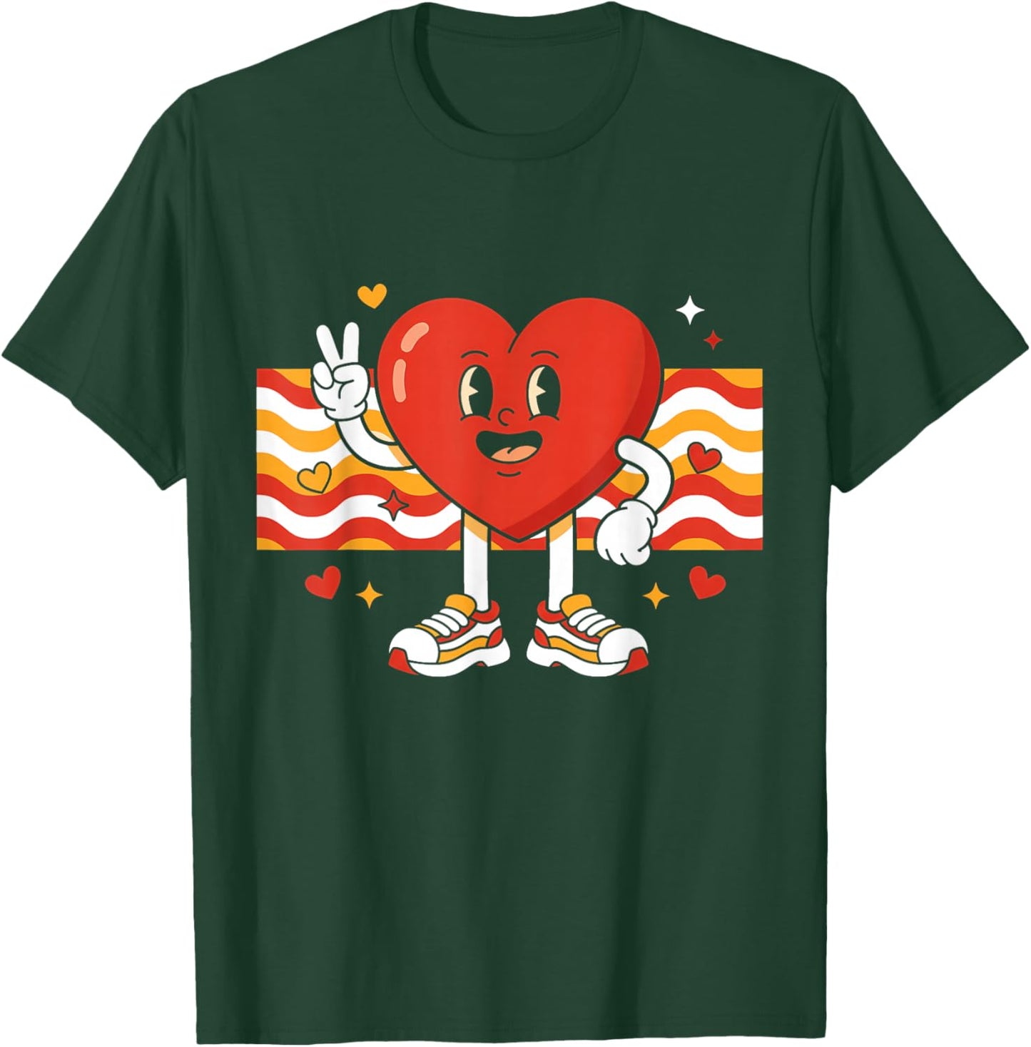 Valentines Vibes Valentines Day for Teens Boys Girls Kids T-Shirt - T-Shirt | Forest