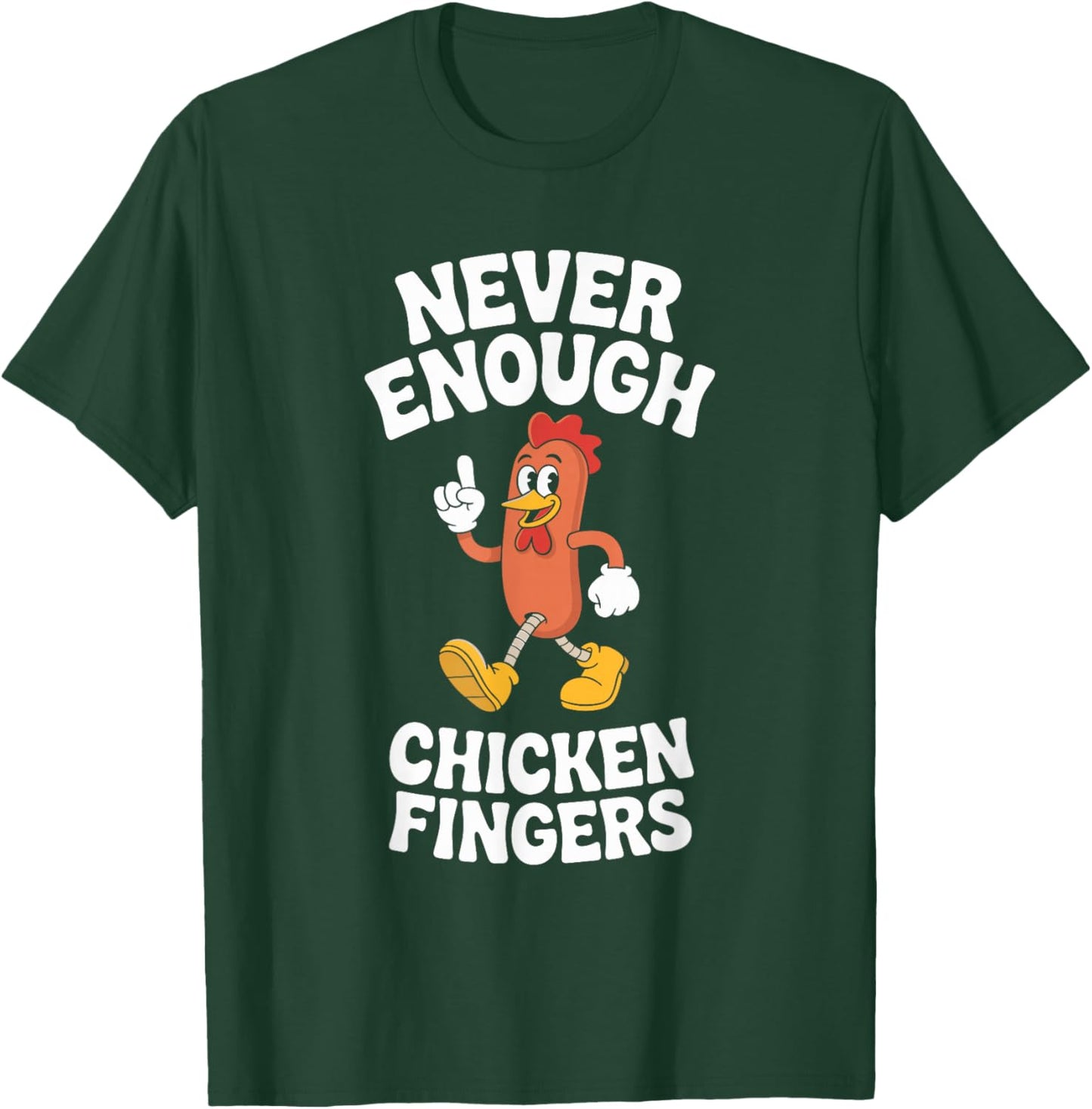 Funny Chicken Finger or Chicken Fingers Retro T-Shirt - T-Shirt | Forest