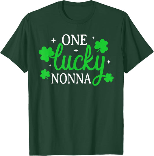 Matching Family Funny One Lucky Nonna St Patrick’s Day T-Shirt - T-Shirt | Forest