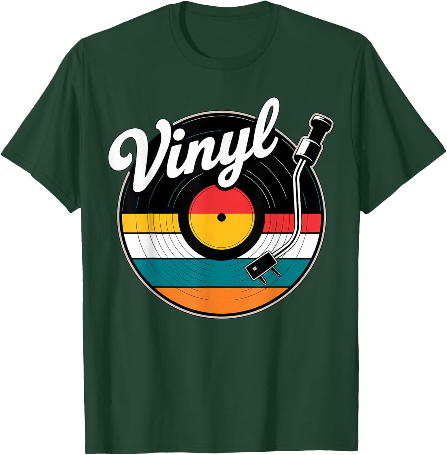 Vinyl Record Turntable Retro Music T-Shirt - T-Shirt | Forest