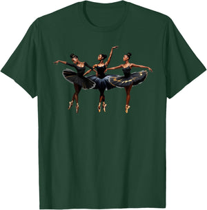 Black African American Ballerina Ballet Dancing Girls Dance T-Shirt - T-Shirt | Forest