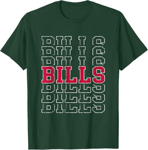 Bills Vintage Gift Women Boys Girls Kids T-Shirt - T-Shirt | Forest
