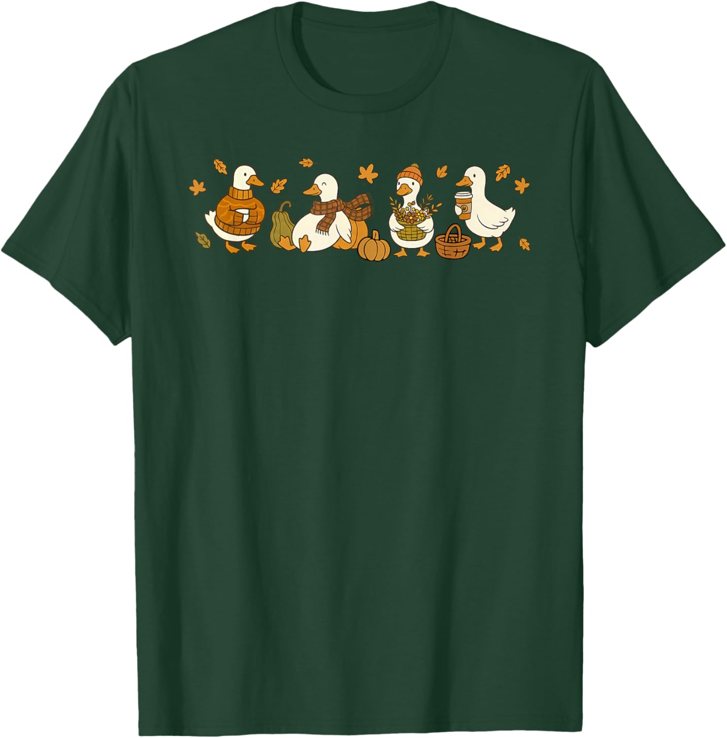 Fall Goose Thanksgiving T-Shirt - T-Shirt | Forest