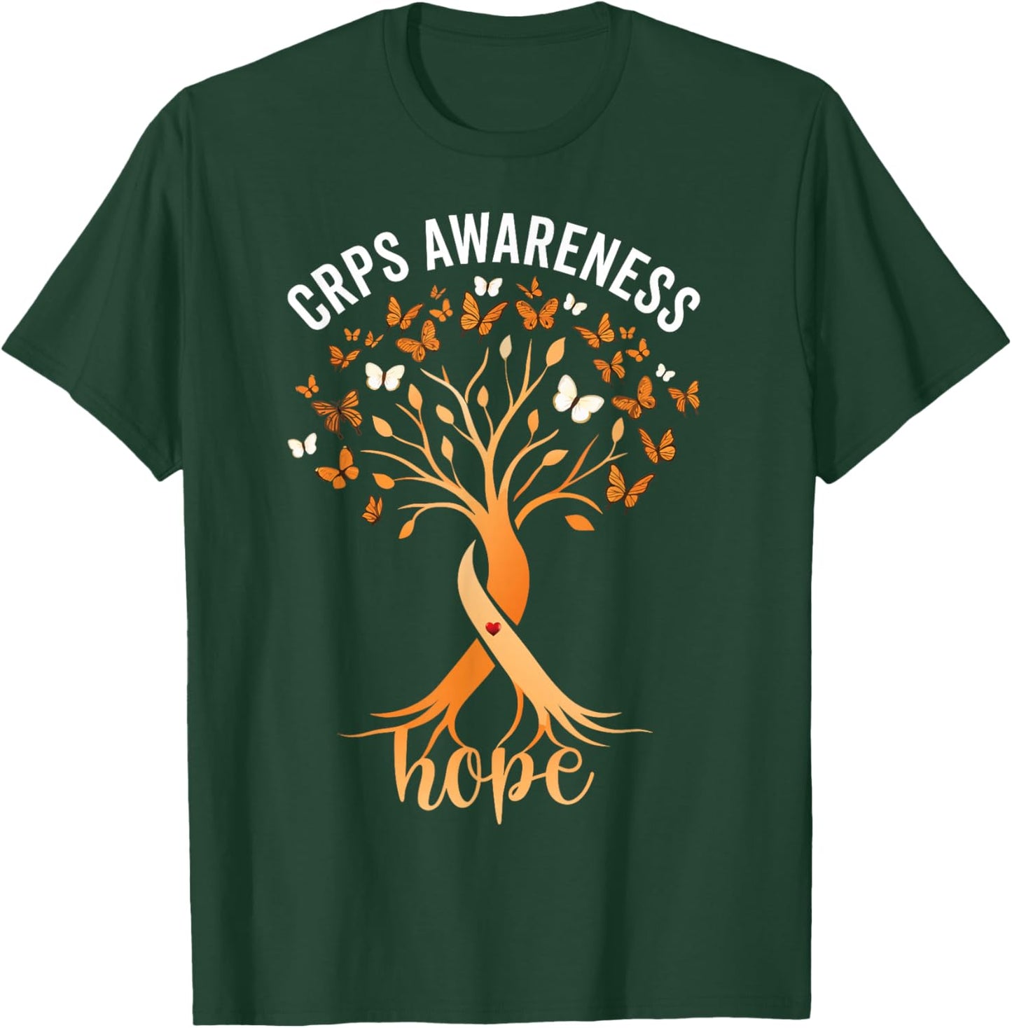 CRPS Awareness Regional Pain Syndrome Hope Orange Ribbon T-Shirt - T-Shirt | Forest