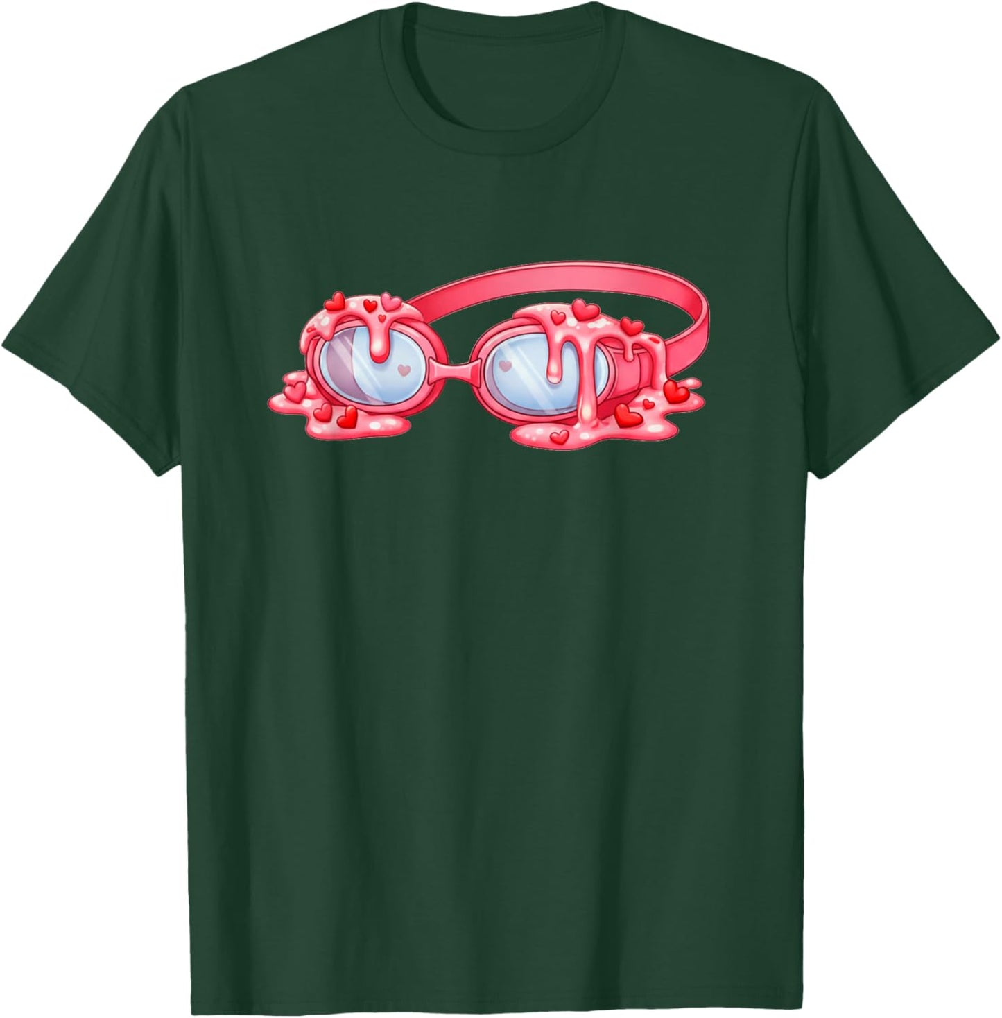 Swimming Valentines Day Ice Cream Drip Heart Swimmer Boys T-Shirt - T-Shirt | Forest