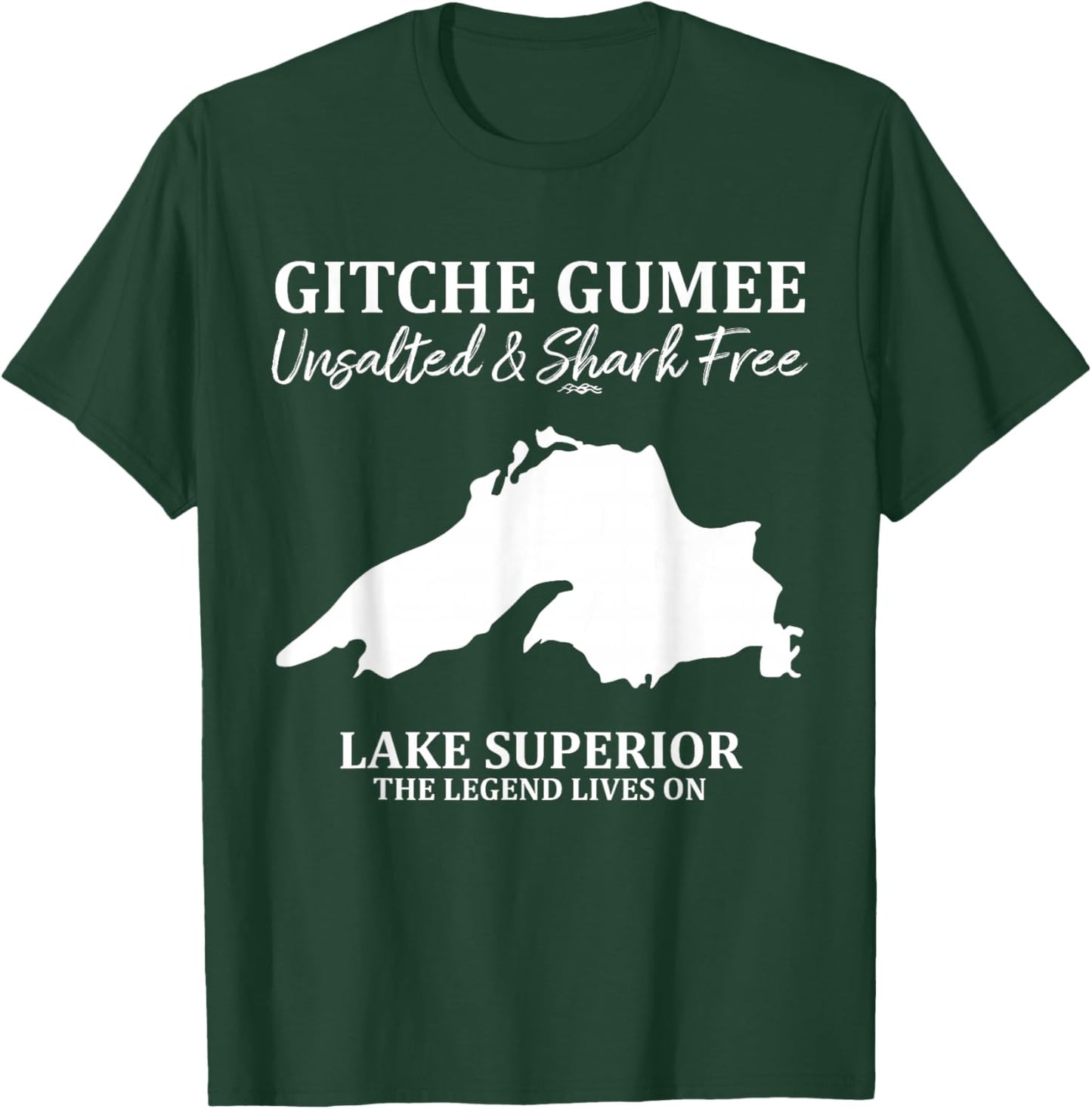 Superior, Great Lake, Gitche Gumee Apparel Lakes Gifts T-Shirt - T-Shirt | Forest