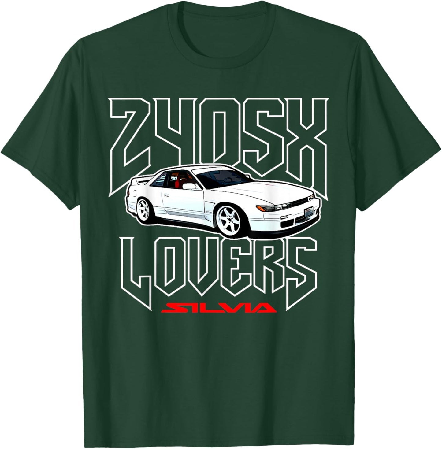 240SX Lovers S13 Silvia Classic SUV Car USA Flag T-Shirt - T-Shirt | Forest