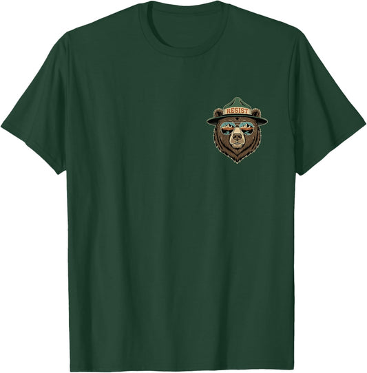 Resist Save National Parks Protect Hiking Camping T-Shirt - T-Shirt | Forest