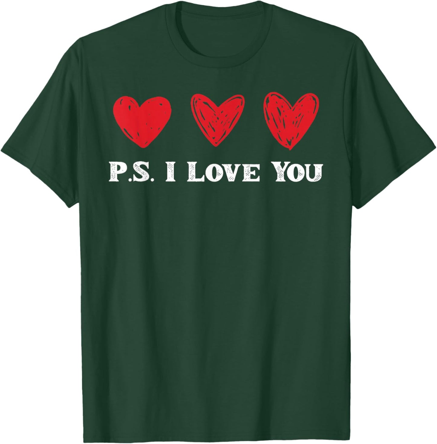 PS I Love You Shirt Valentine's Day Men Women Purple T-Shirt - T-Shirt | Forest