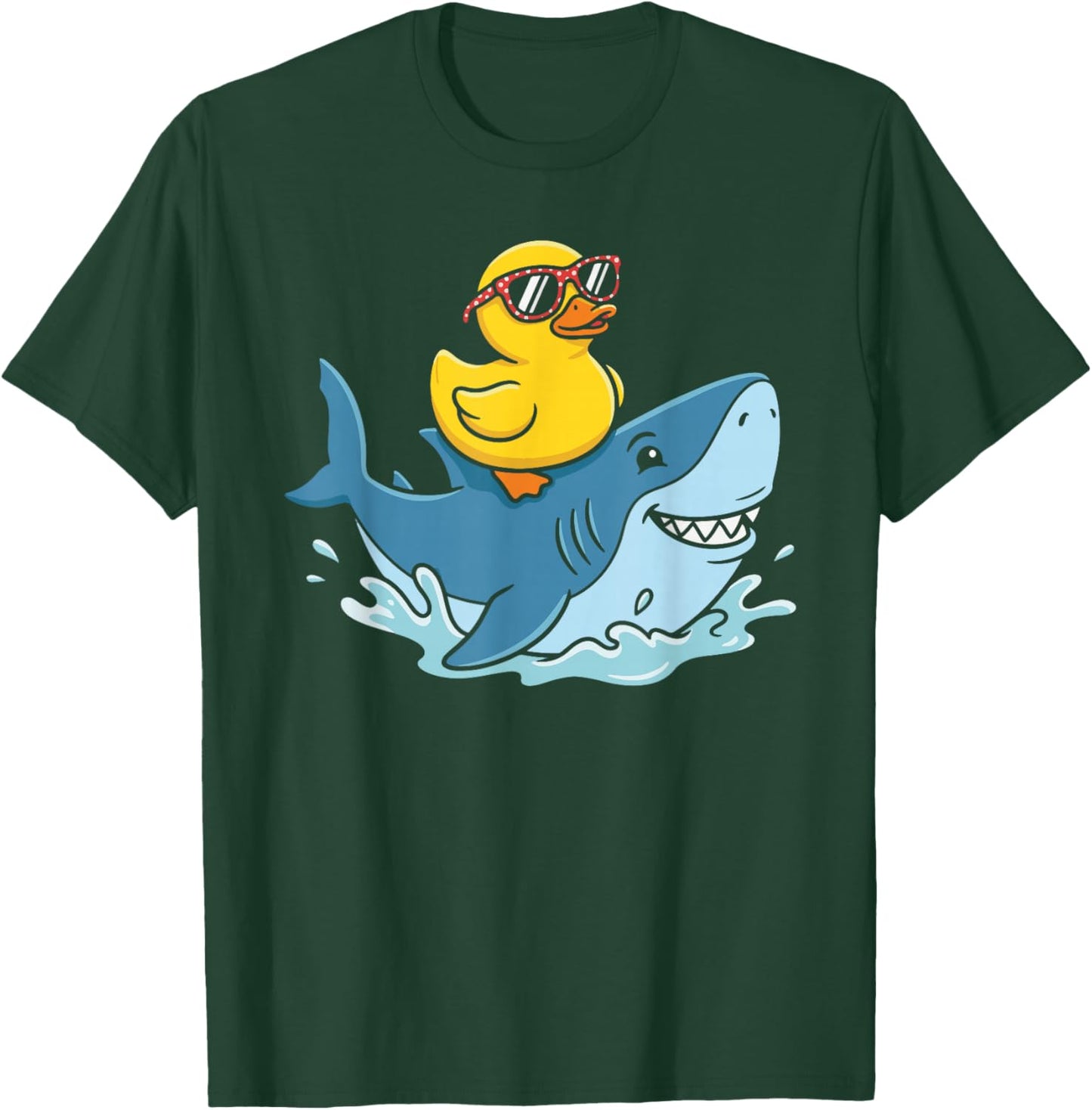 Rubber Ducky Shark Kids Funny Rubber Duck T-Shirt - T-Shirt | Forest