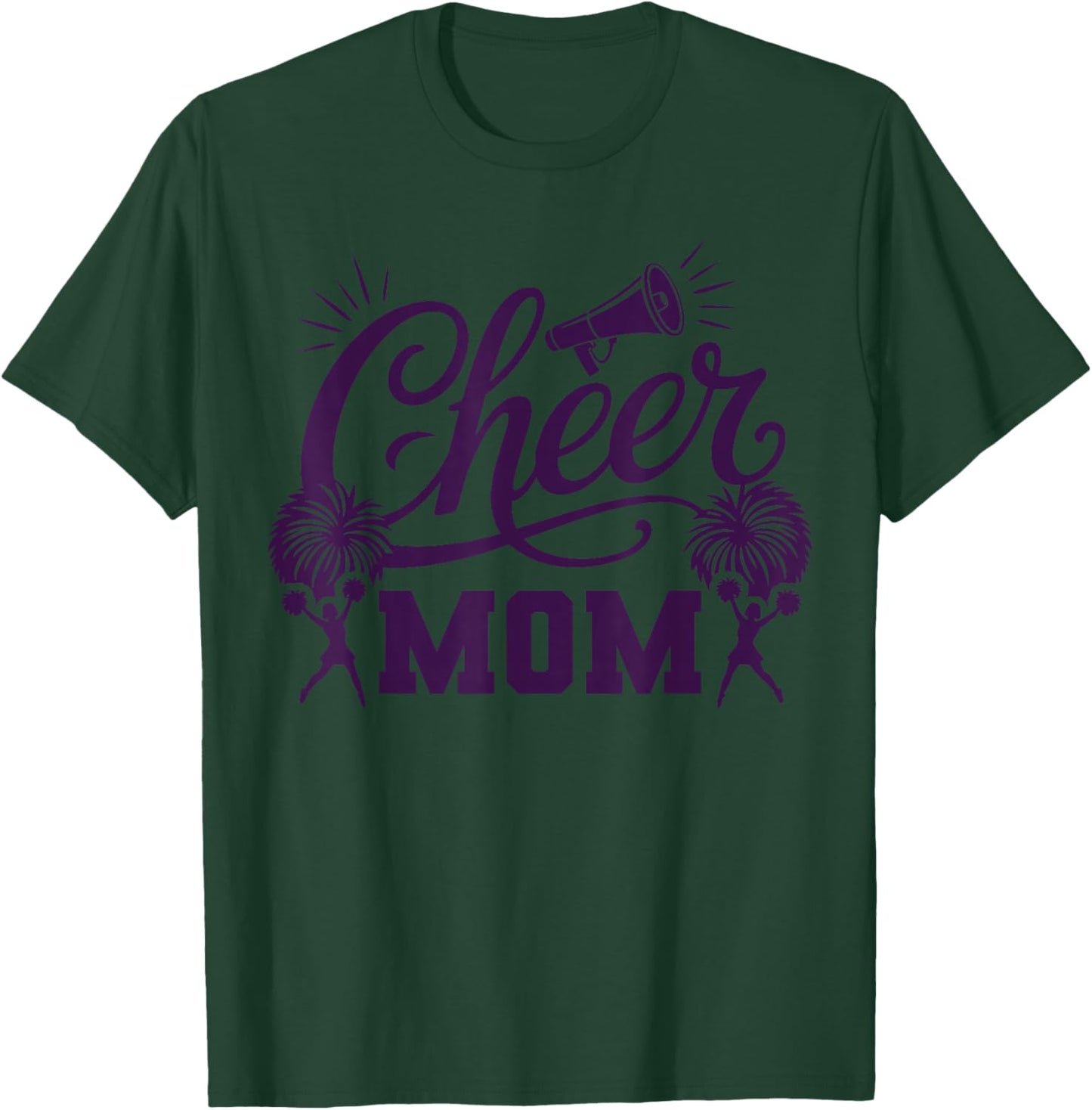 Purple Cheer Mom Women Vintage Cheerleader T-Shirt - T-Shirt | Forest