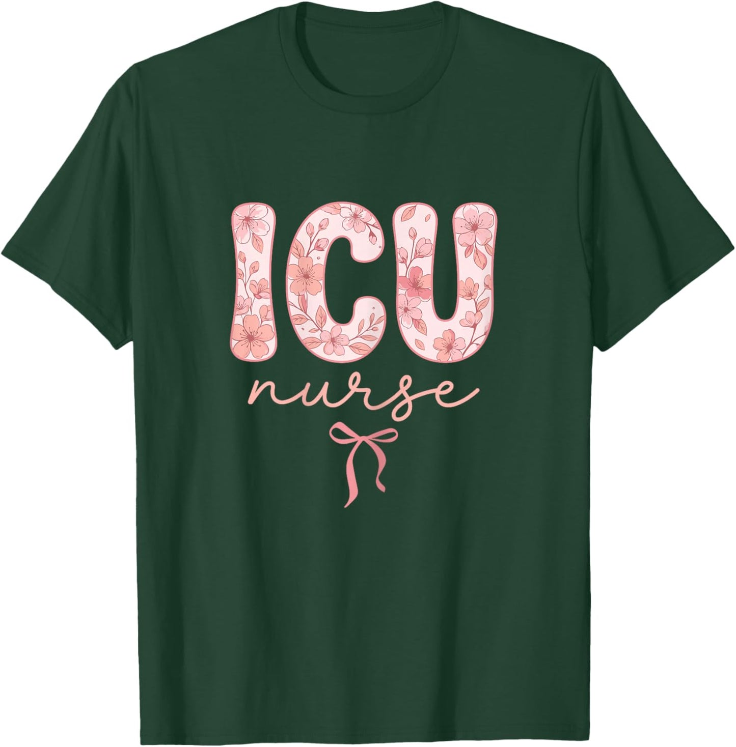 Cute RN ICU Nurse Art Intensive Care Medical Stuff T-Shirt - T-Shirt | Forest