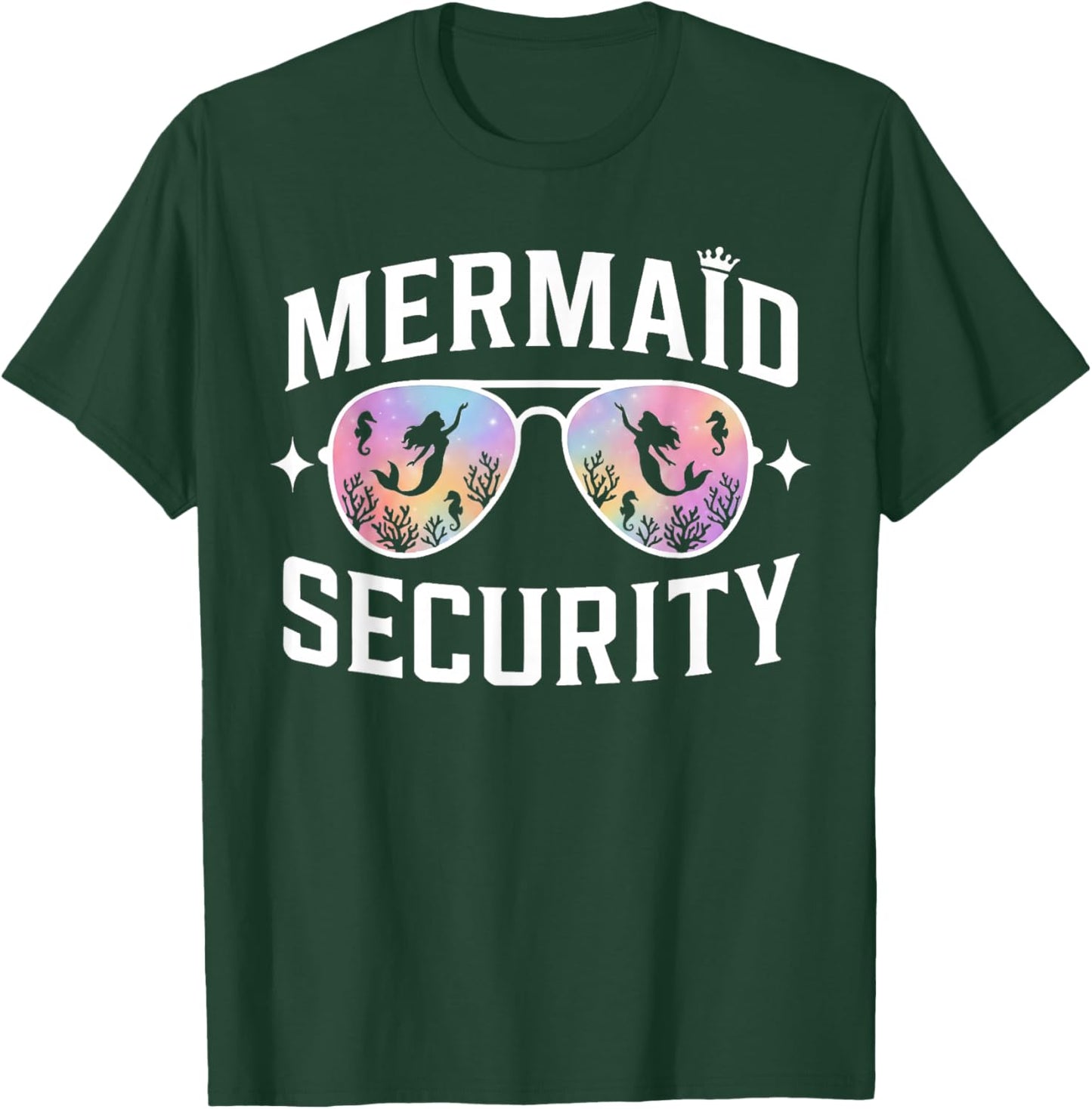 Mermaid Security Mom Dad Family Trip Cruise Sea Event T-Shirt - T-Shirt | Forest