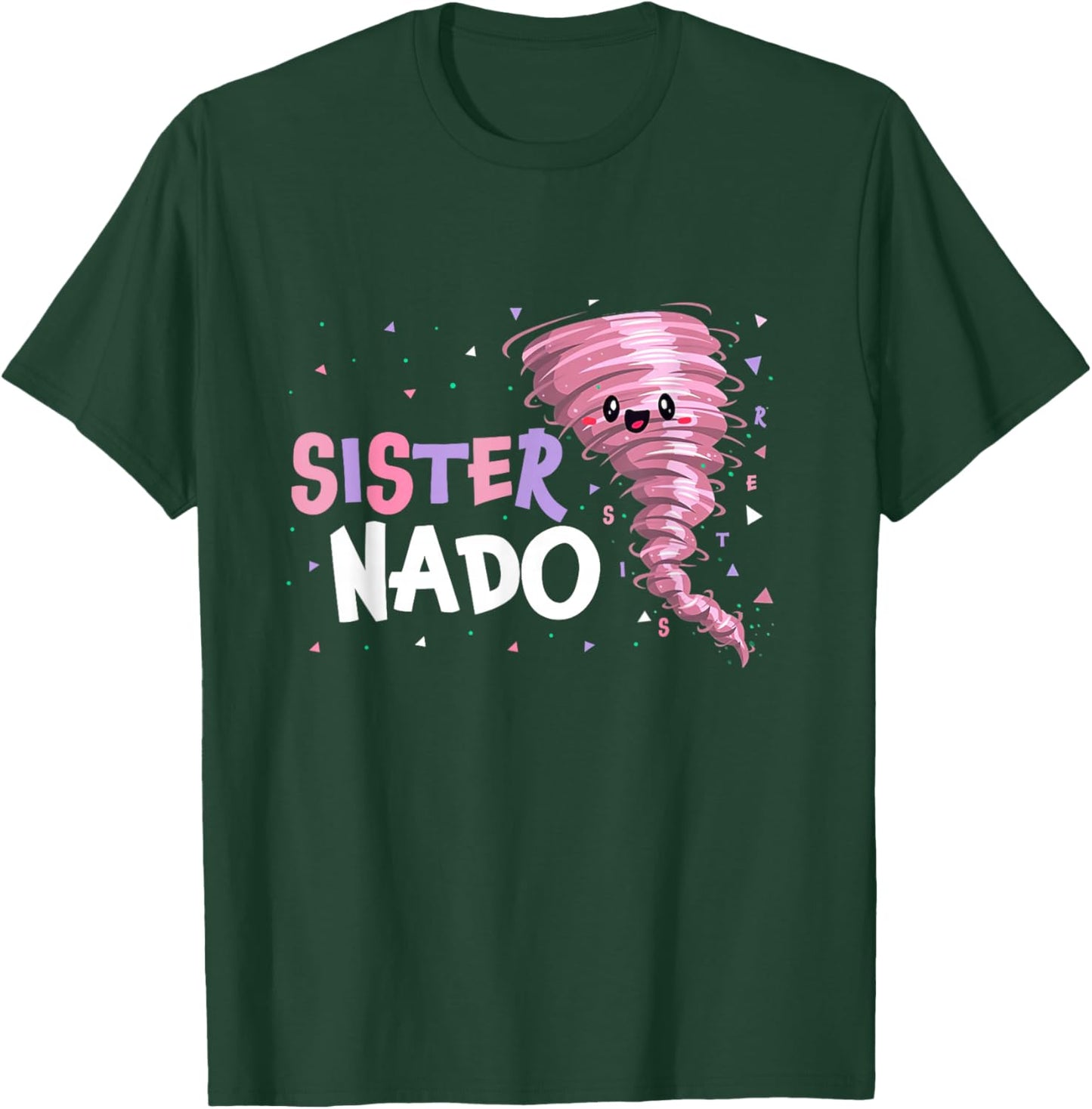 Sister Nado Tornado Birthday Party Decorations Pink Tornado T-Shirt - T-Shirt | Forest