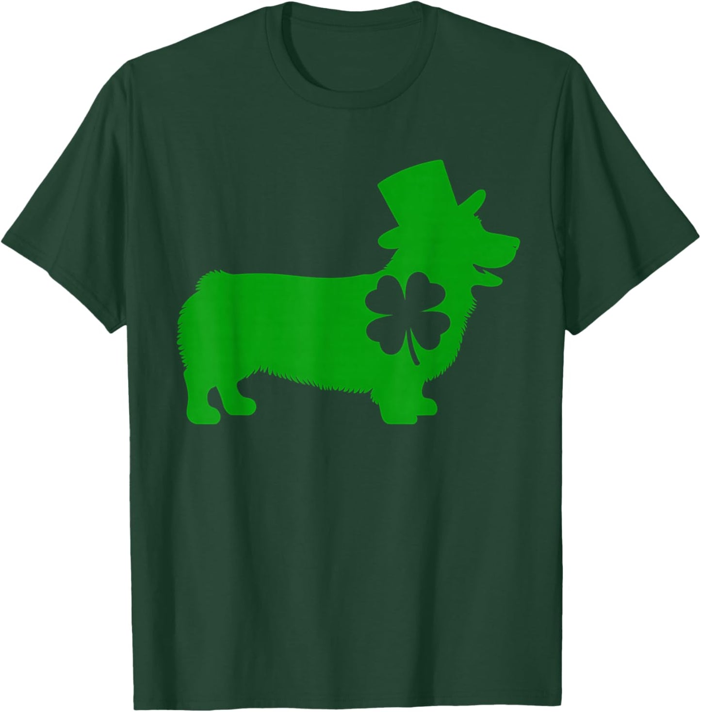 Cute Corgi Dog Shamrock St Patrick's Day Design Ideas Fun T-Shirt - T-Shirt | Forest