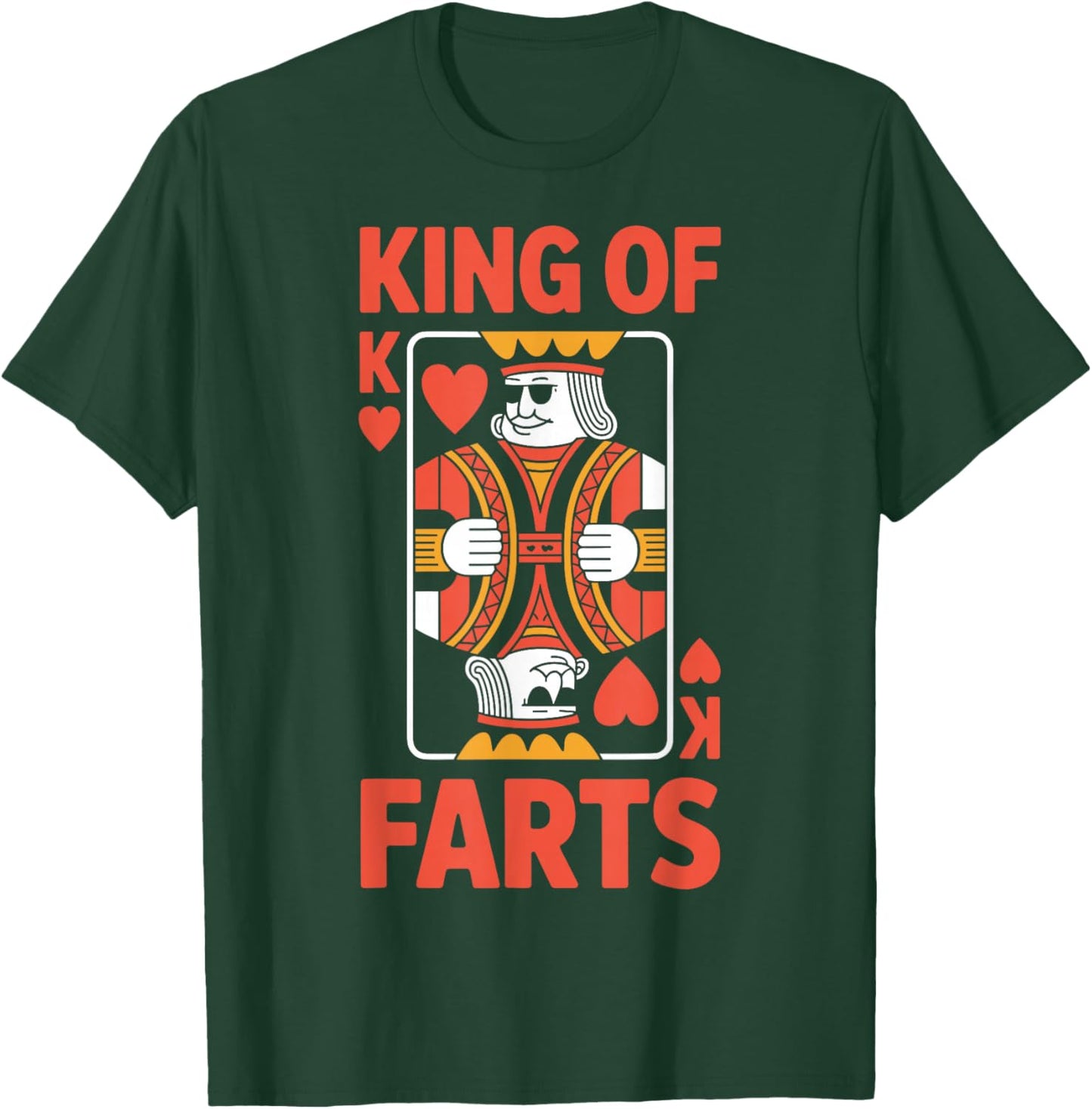 King of Farts Funny Poker Playing Card Humor T-Shirt - T-Shirt | Forest