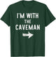 I’m with The Caveman Funny Halloween Couple Costume T-Shirt - T-Shirt | Forest