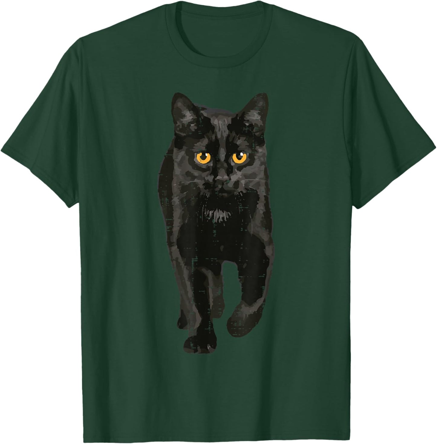Black Cat Walking Kitten Kitty Halloween Scary Men Women Kid T-Shirt - T-Shirt | Forest