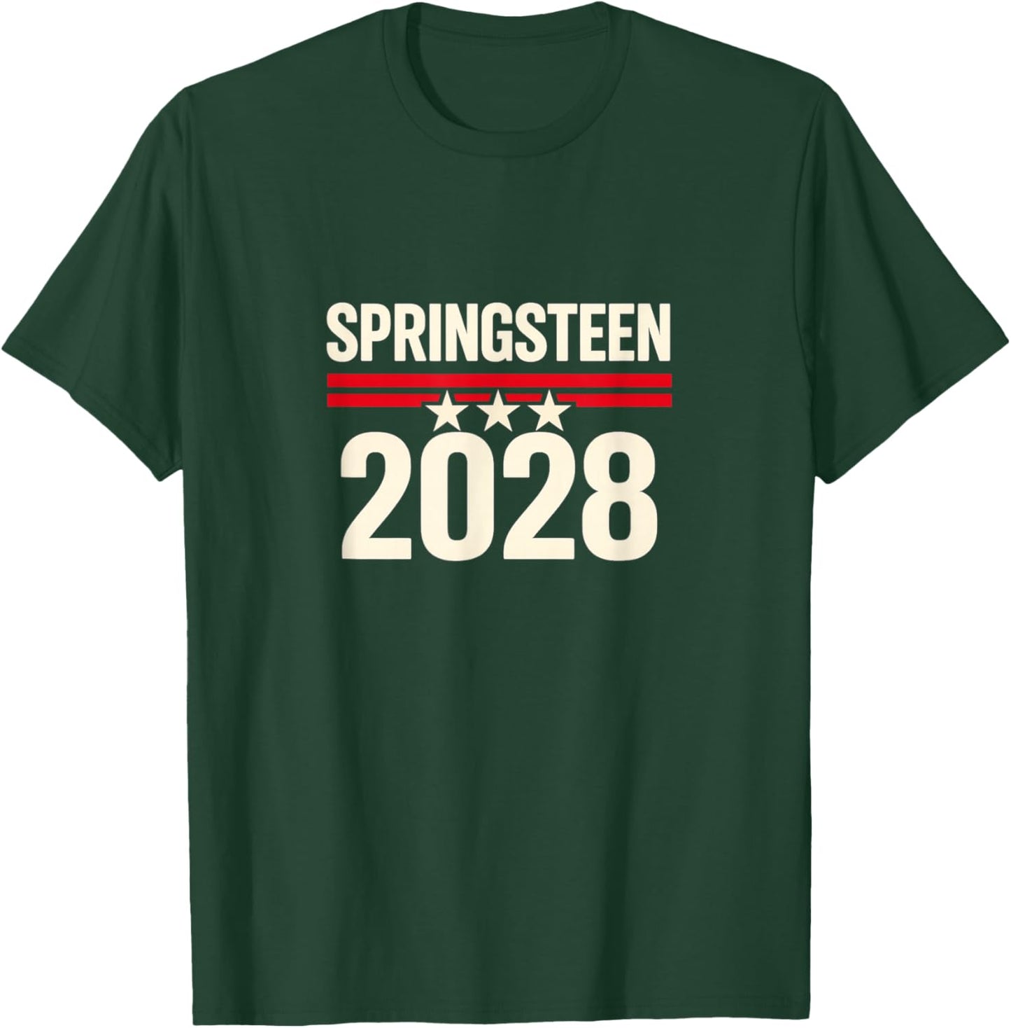 Funny Political Election Vote Springsteen 2028 T-Shirt - T-Shirt | Forest