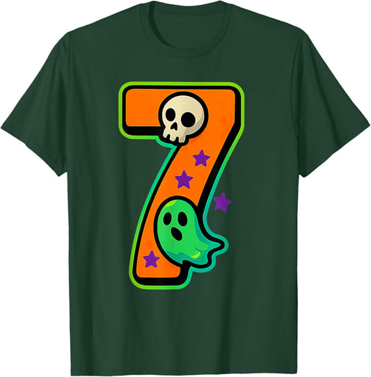 Number 7 Funny Meme Saying 6 7 Six Seven Halloween T-Shirt - T-Shirt | Forest