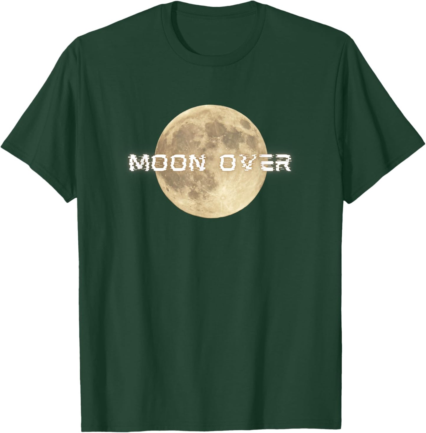Retro Full Lunar Aesthetic Moon Over Phase Graphic T-Shirt - T-Shirt | Forest