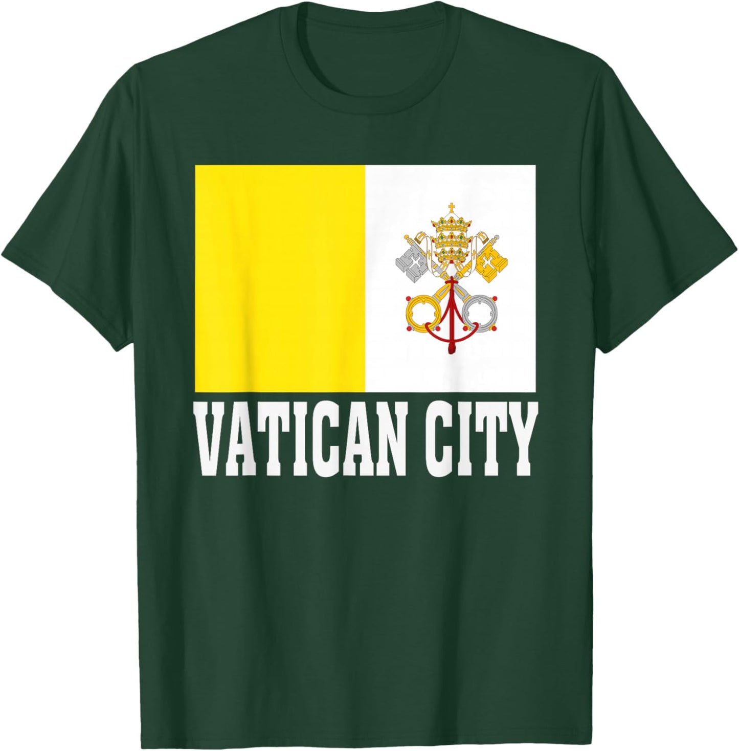 Vatican City Flag Patriotic National Roots Souvenir T-Shirt - T-Shirt | Forest