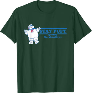 Ghostbusters Stay Puft Marshmallow Ad Funny 80's Movie T-Shirt - T-Shirt | Forest