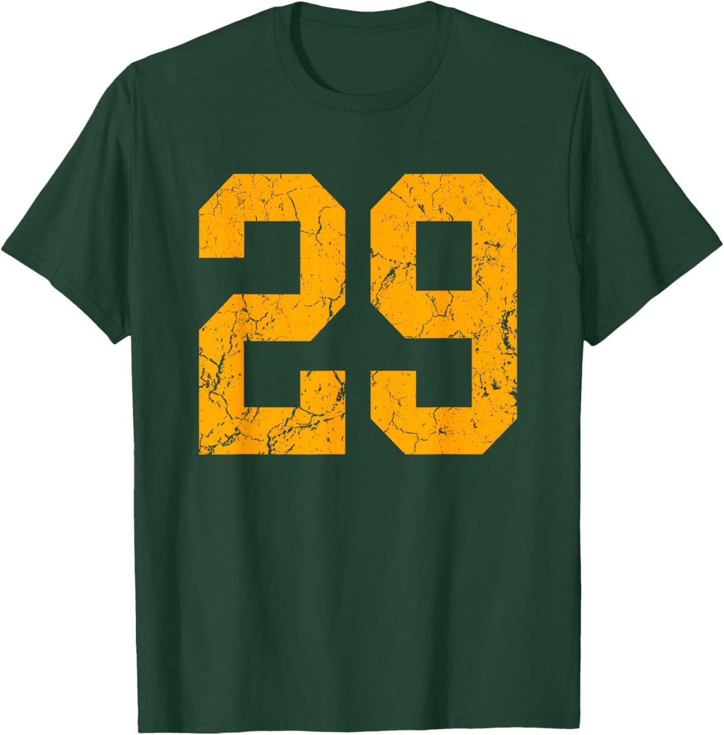 Distressed Orange Number 29 Jersey Player Uniform #29 T-Shirt - T-Shirt | Forest