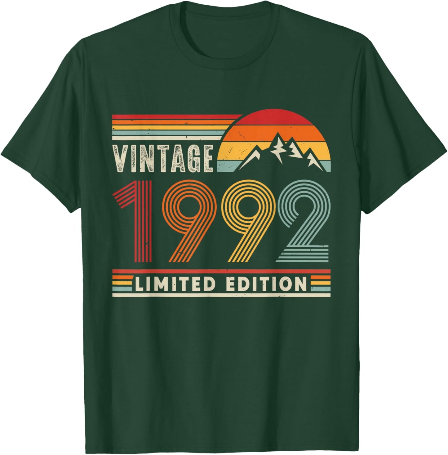 Vintage 1992 Limited Edition Retro 34th Birthday 34 Yrs Old T-Shirt - T-Shirt | Forest