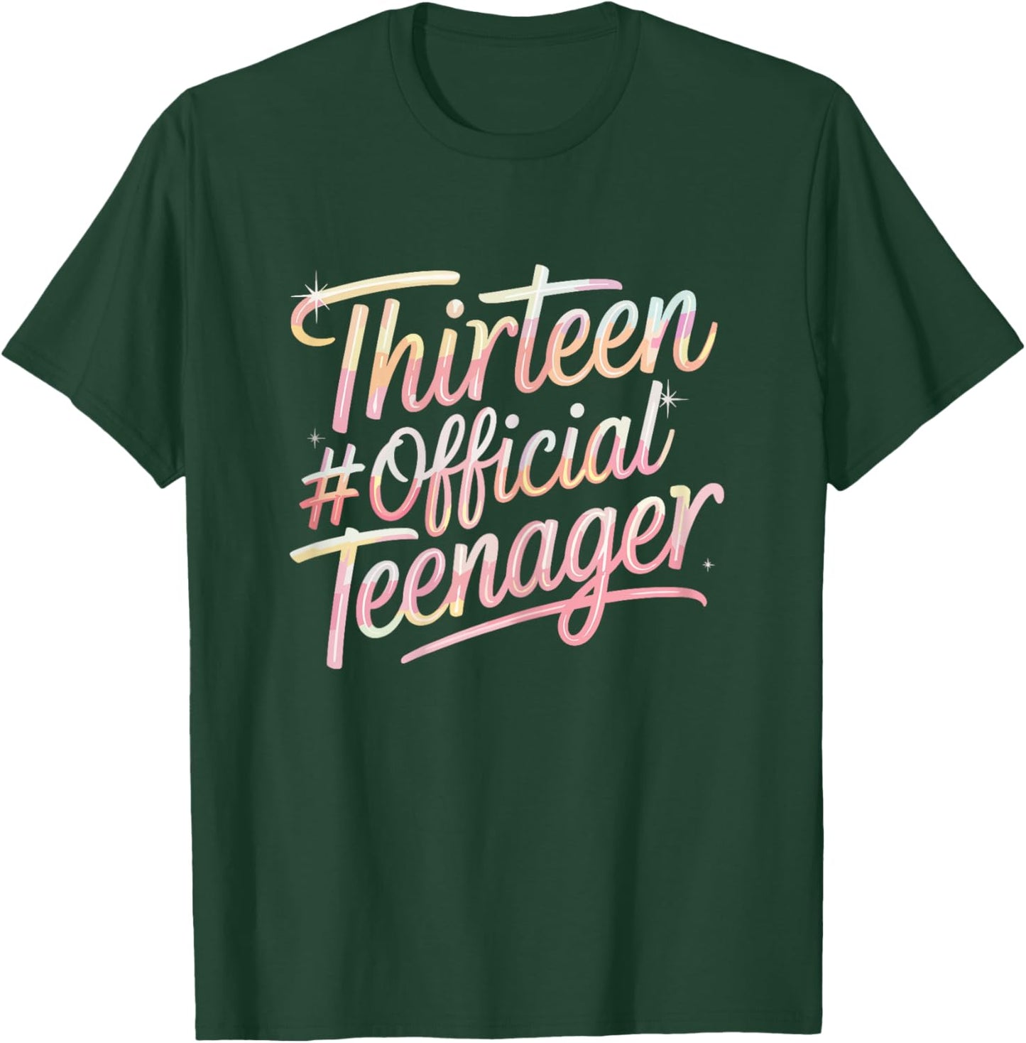 13th Birthday Thirteen Official Teenager Birthday Party T-Shirt - T-Shirt | Forest