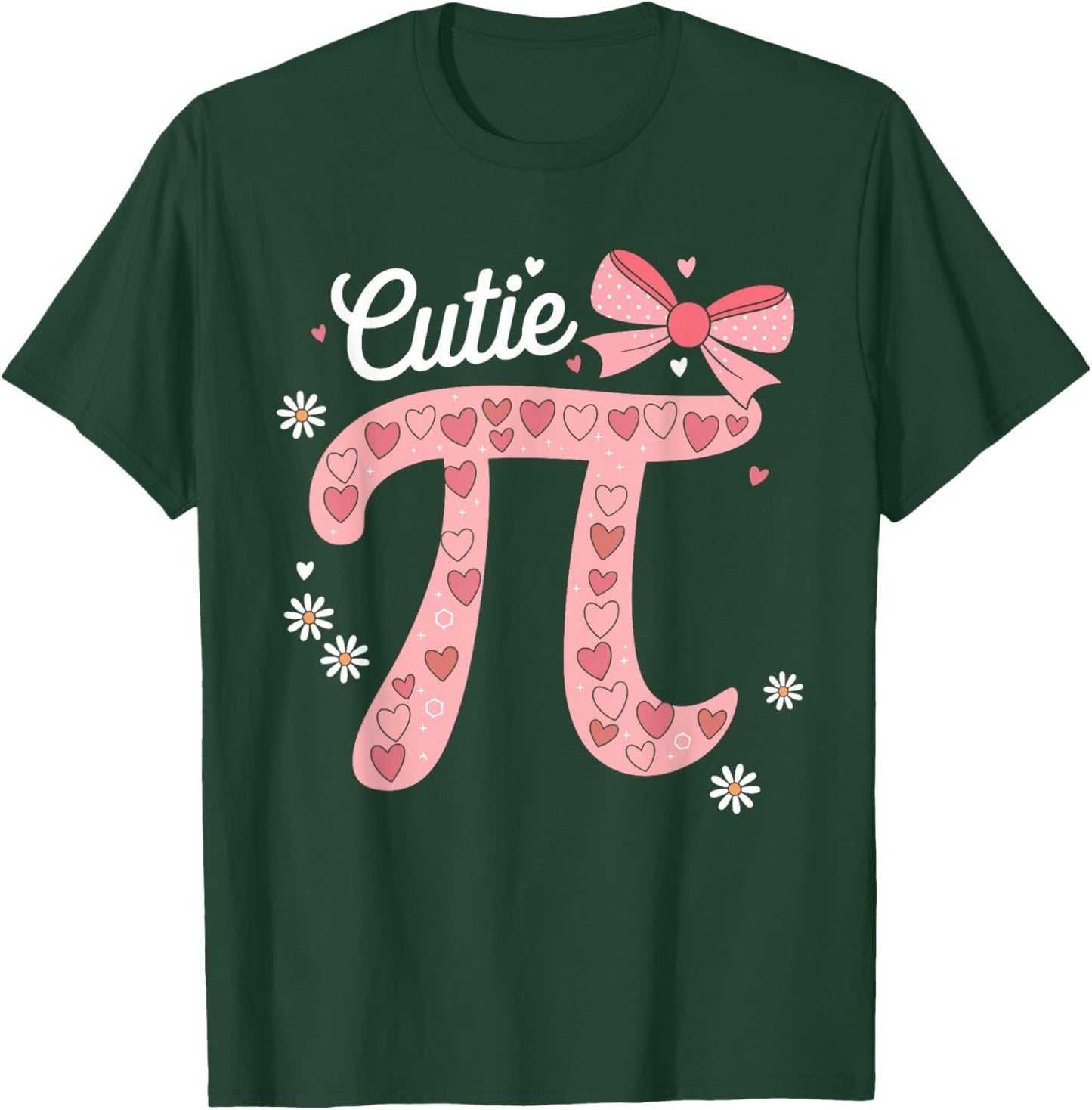 Cutie Pi Day Coquette Women Kids Girls Math Teacher Student T-Shirt - T-Shirt | Forest