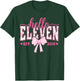 Hello Eleven Est 2015 11th Birthday Girl Coquette Bow T-Shirt - T-Shirt | Forest