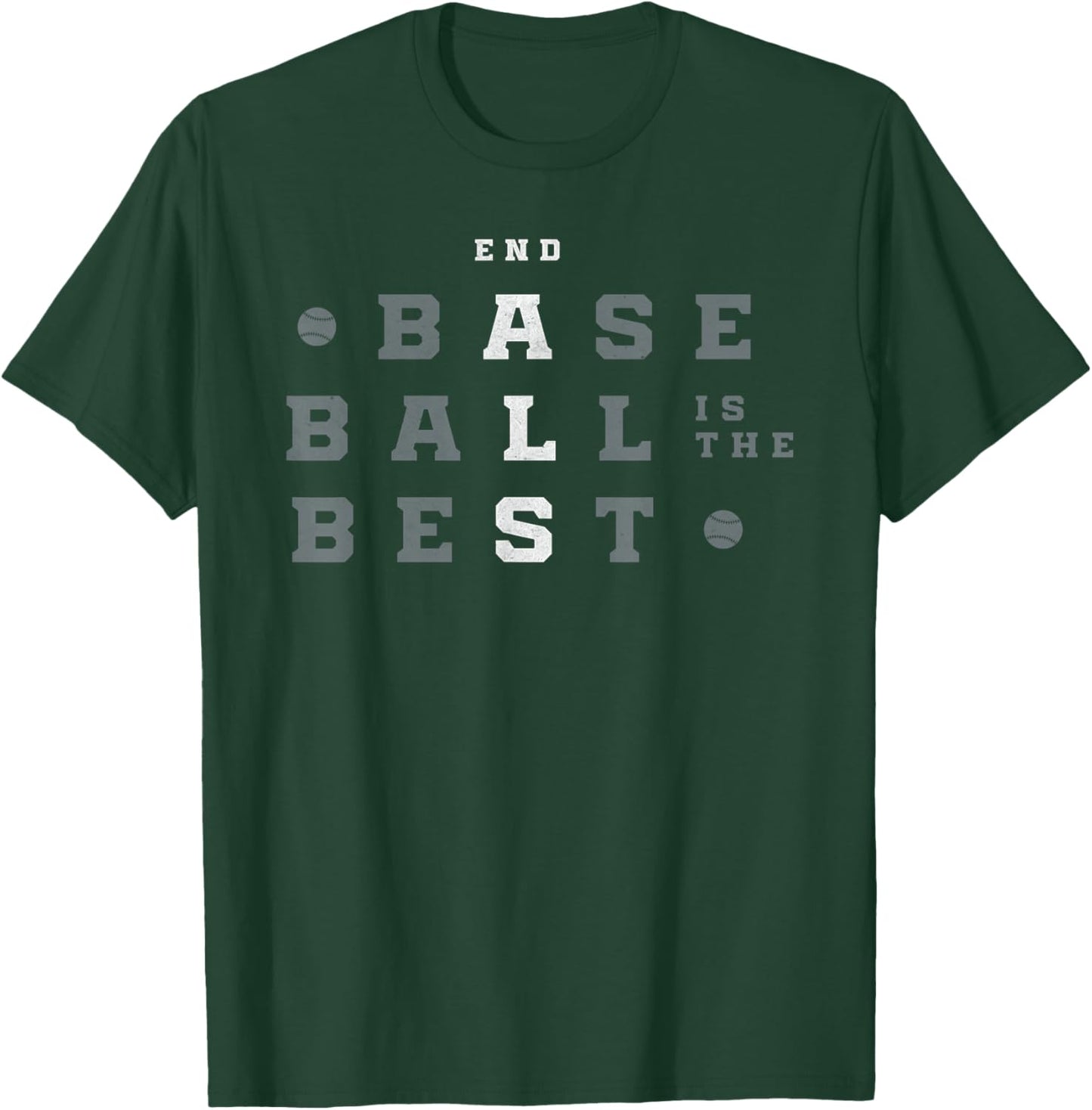Baseball is The Best End ALS T-Shirt - T-Shirt | Forest