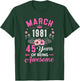 Awesome Since 1981 45 Years Old March 45Th Birthday Women T-Shirt - T-Shirt | Forest