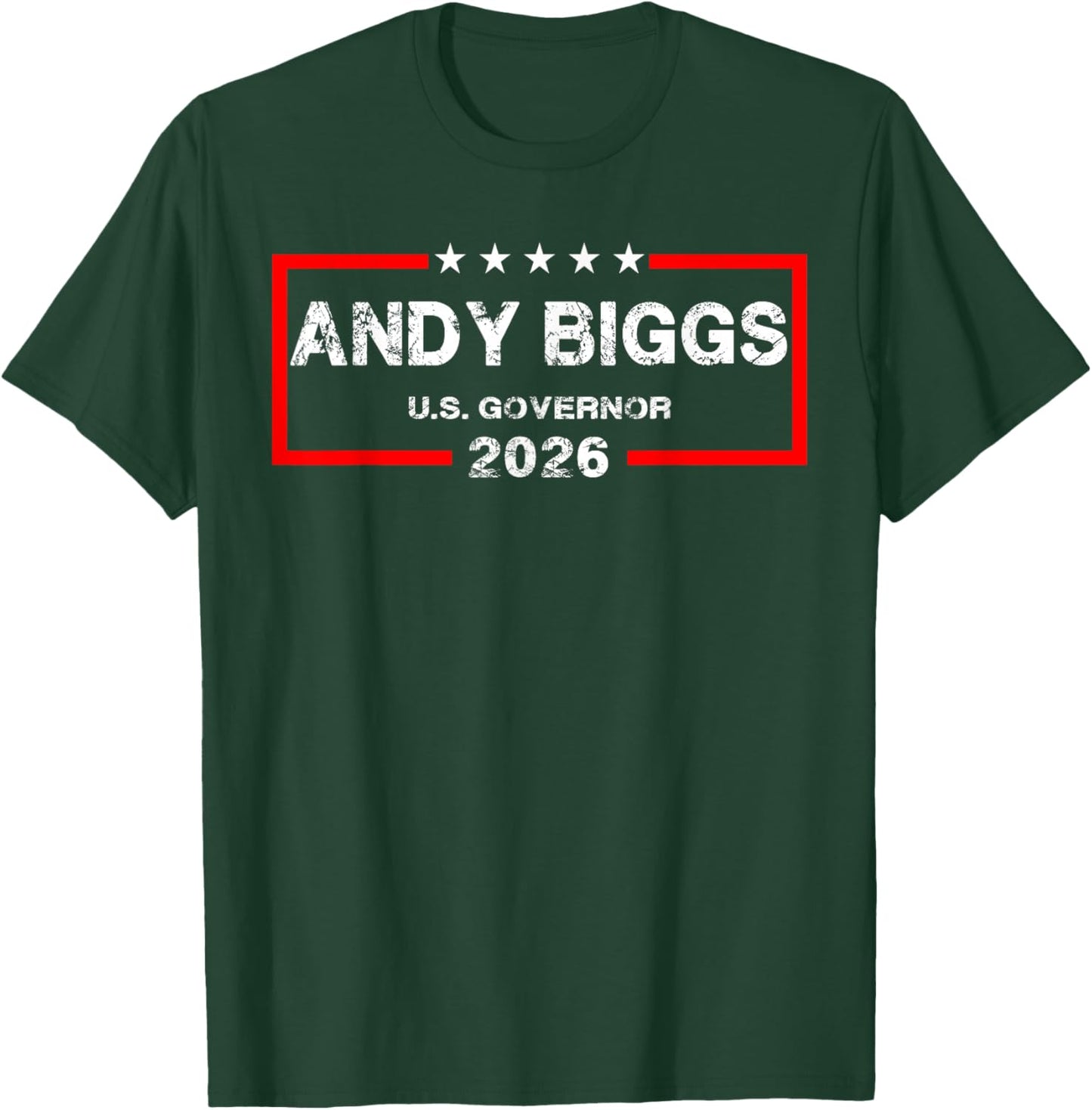 Andy Biggs for Governor of Arizona 2026 Retro US Flag T-Shirt - T-Shirt | Forest