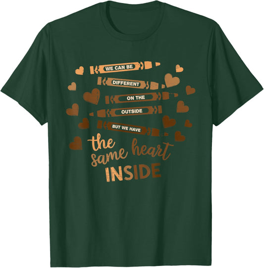 Same Heart Black History BLM Melanin African Women Girl Kids T-Shirt - T-Shirt | Forest