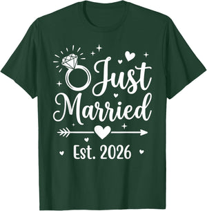 Just Married 2026 T-Shirt - T-Shirt | Forest
