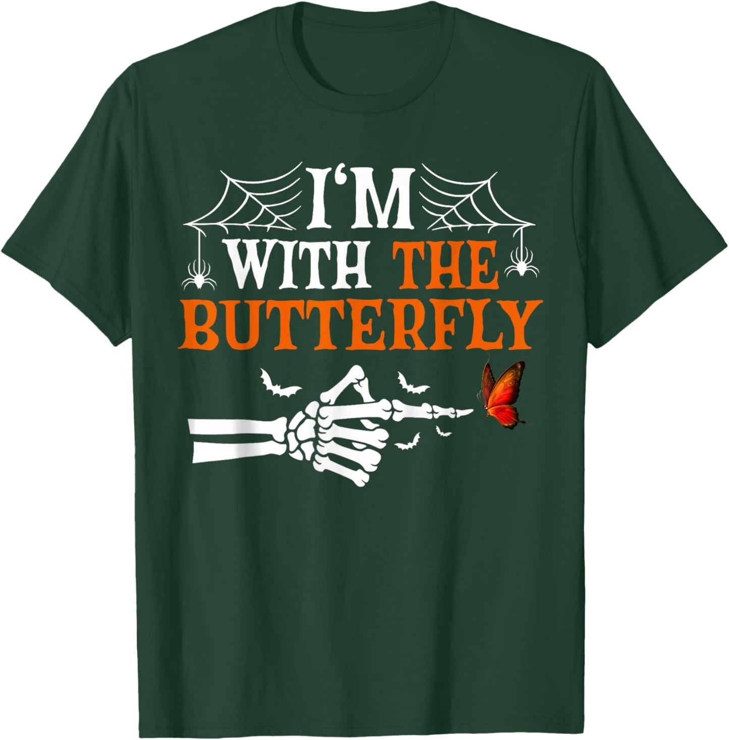 I'm with Butterfly Halloween Costume Couples Matching T-Shirt - T-Shirt | Forest
